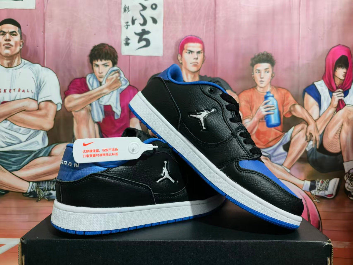 Jordan Low-Top Sneakers Black and Blue