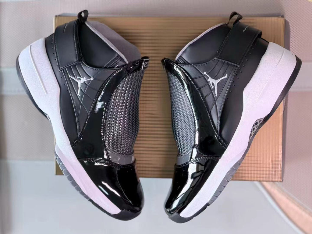 Jordan 19 Black and White High-Top Sneakers