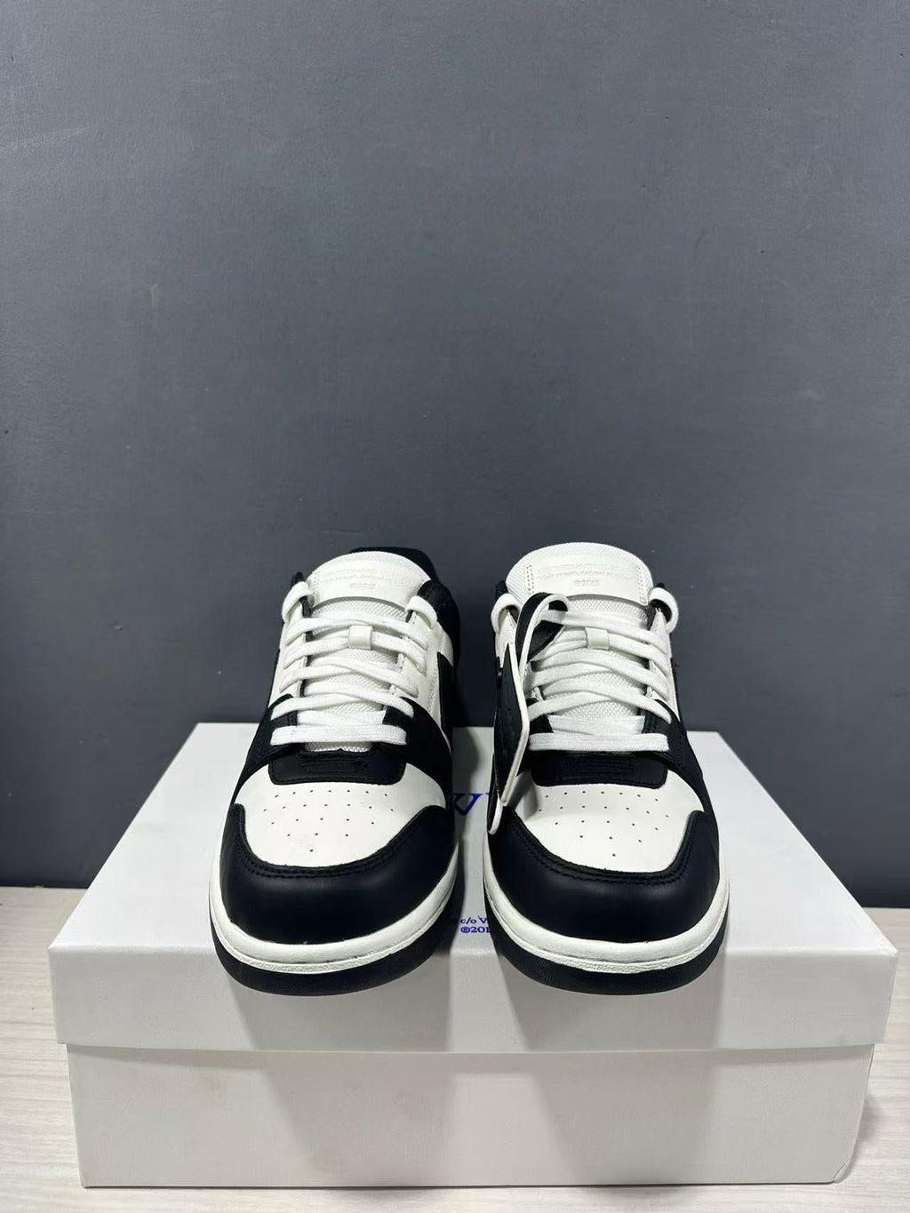 Off-White Out Of Office Low-Top Sneakers Black White OMAI89C99
