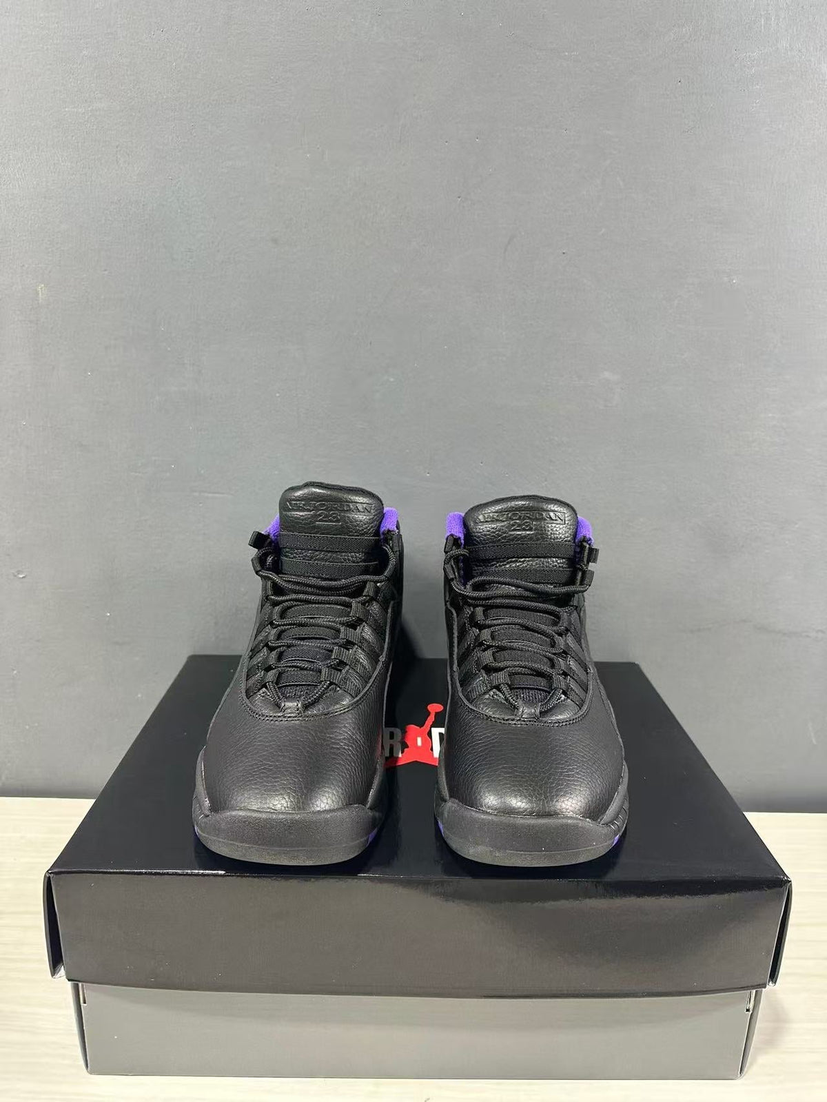 Jordan Air Jordan 10 High Black and Purple Sneakers 130209-051