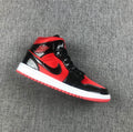 Jordan Air Jordan 1 Mid Red Black Patent Sneakers BQ6472-600