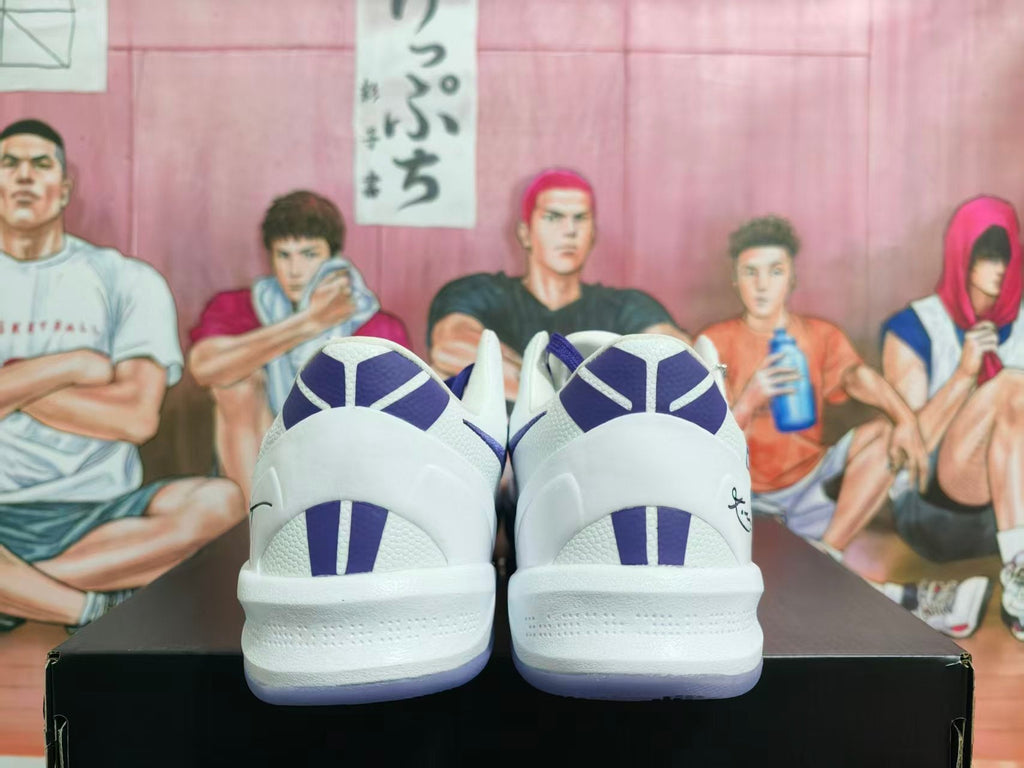 Nike White Purple Basketball Sneakers