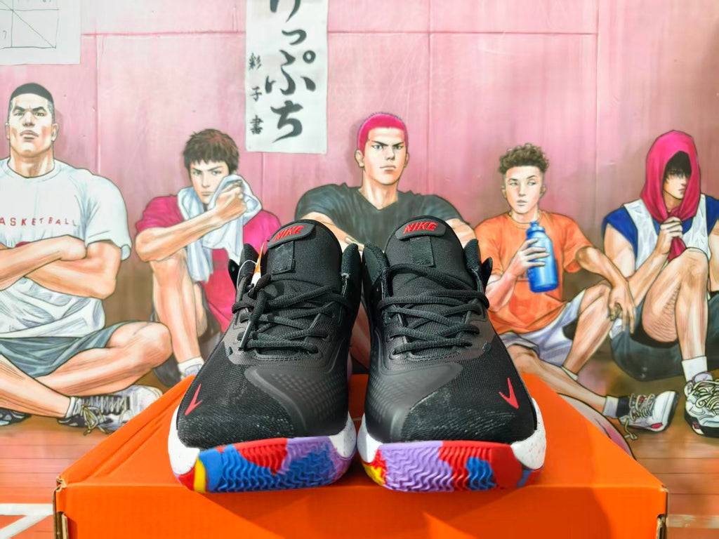 Nike Basketball Shoes Black Multicolor Speckled Sole