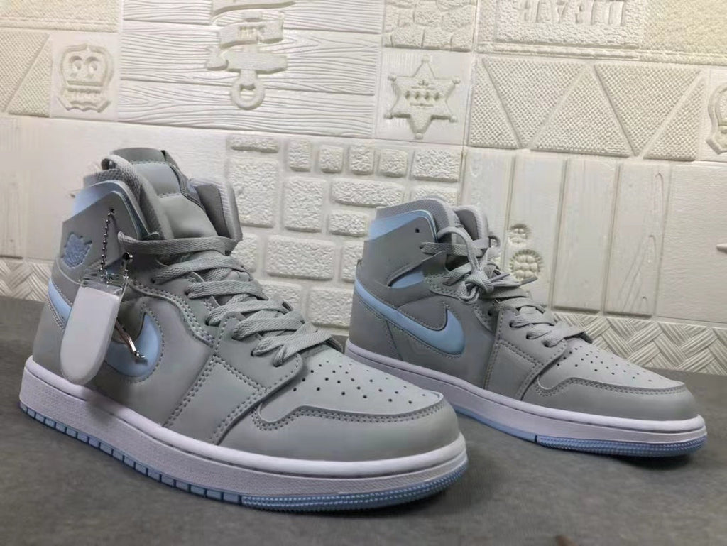 Air Jordan 1 WMNS High Zoom Grey Blue High-Top Sneakers