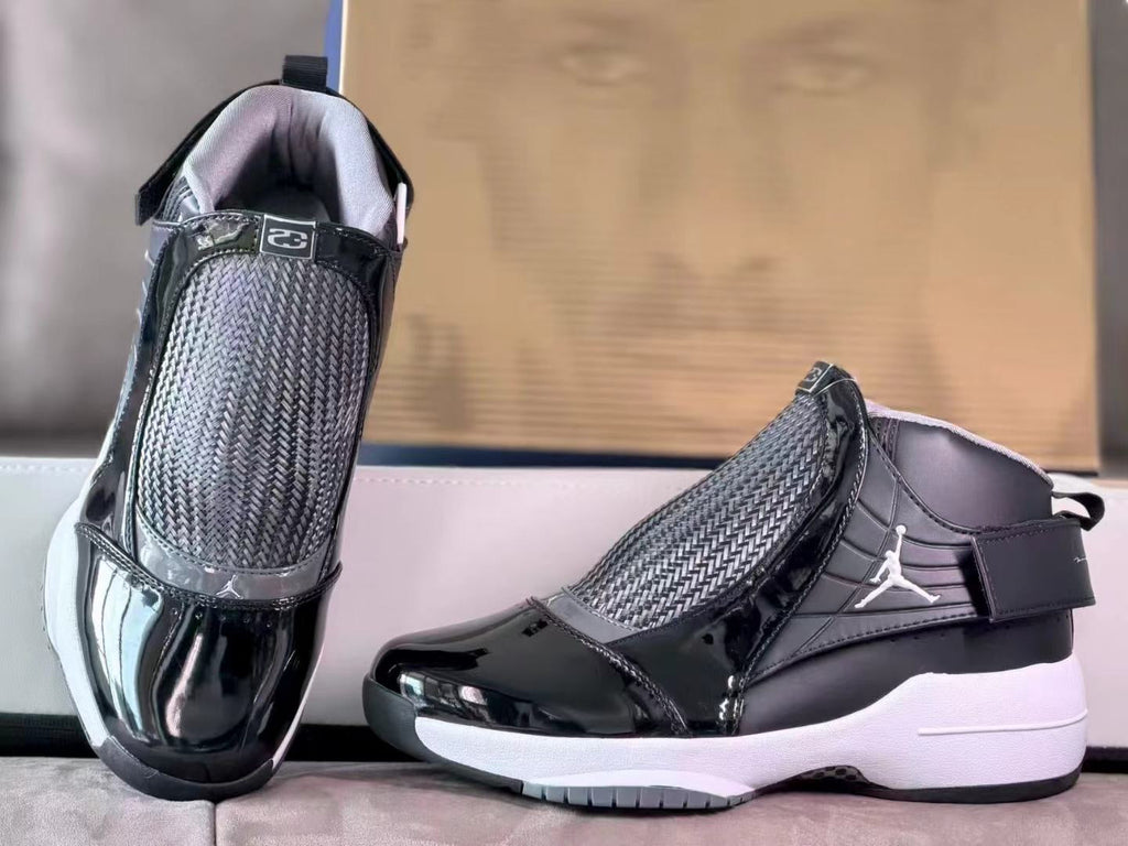 Jordan 19 Black and White High-Top Sneakers