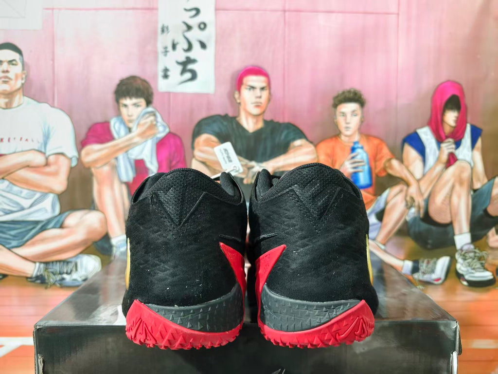 Nike Black Red Gold Basketball Sneakers