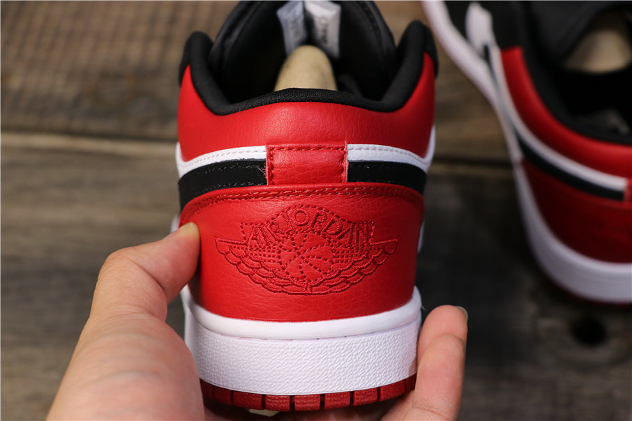 Air Jordan 1 Low Black Toe Sneakers 553558-116