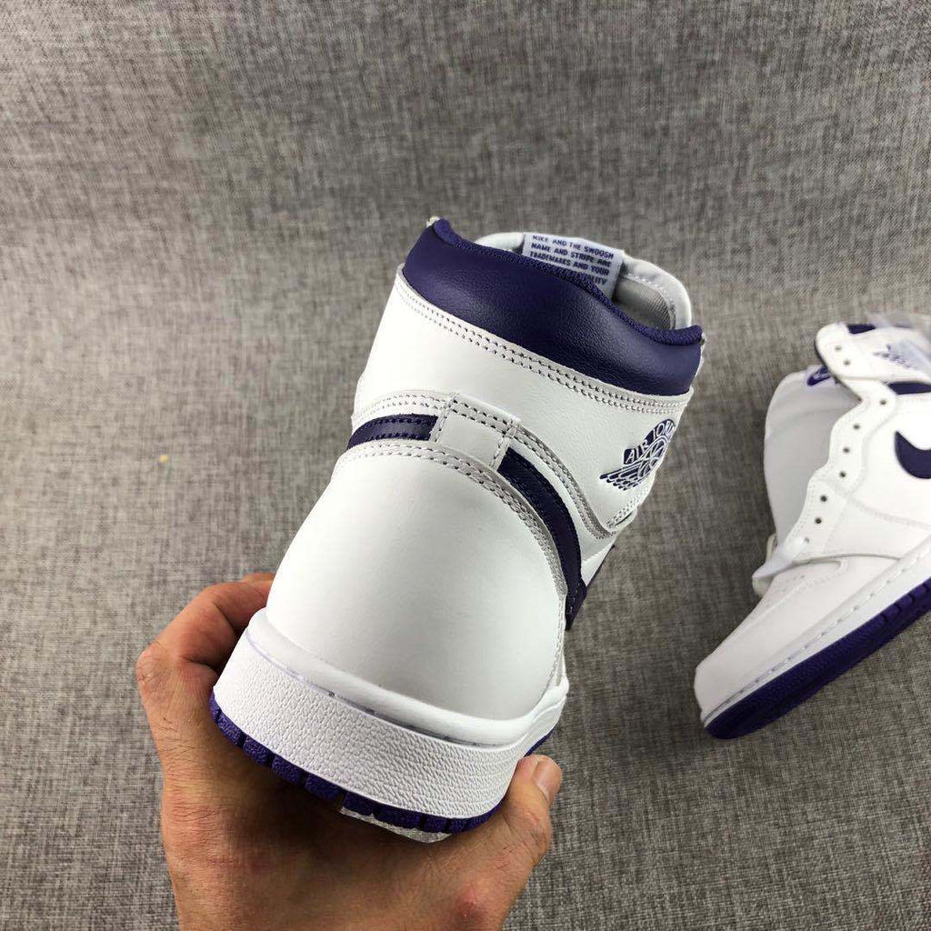 Jordan Air Jordan 1 Court Purple High-Top Sneakers White Purple CD0461-151