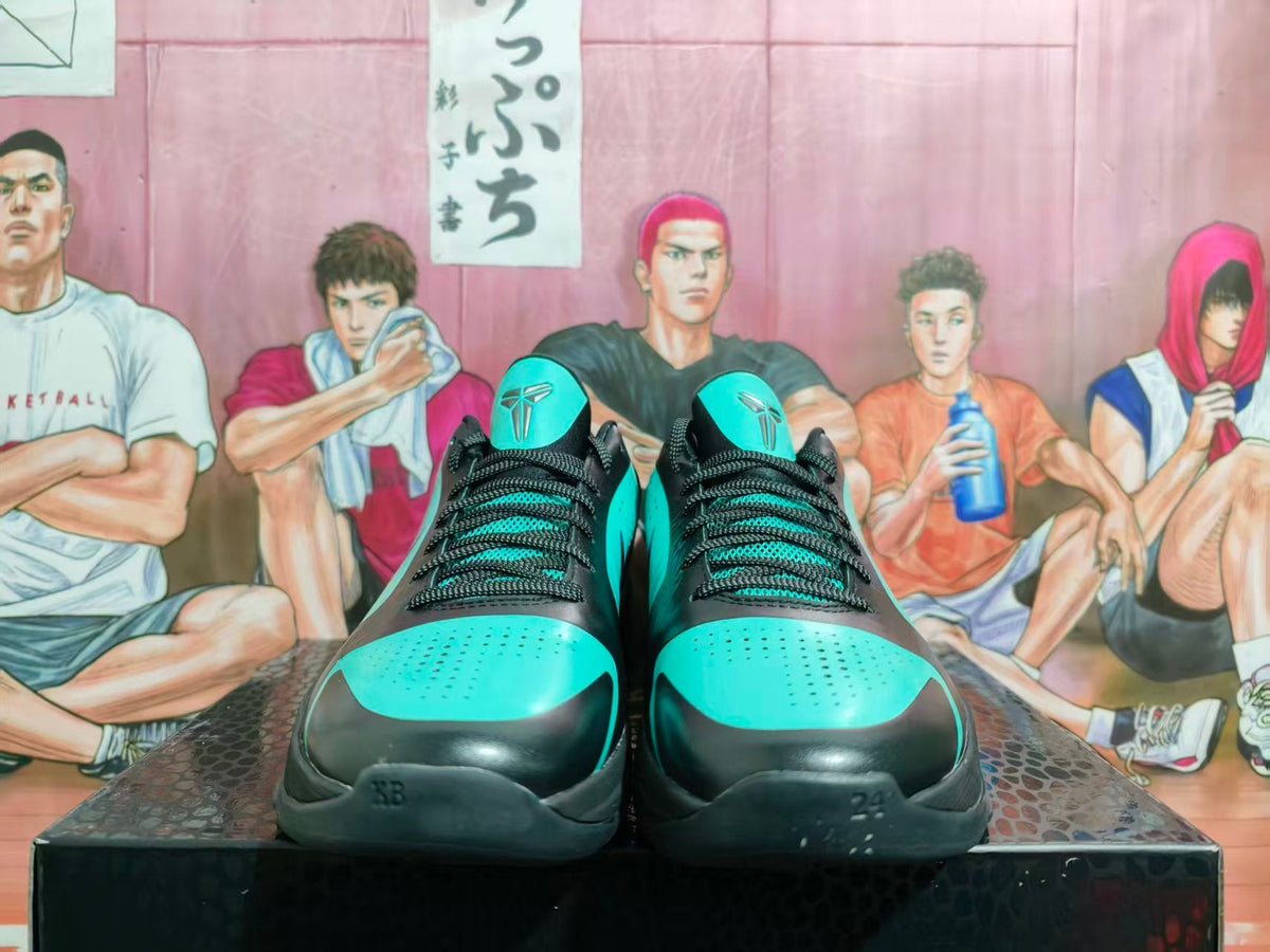 Nike Kobe 5 Basketball Shoes in Black and Teal