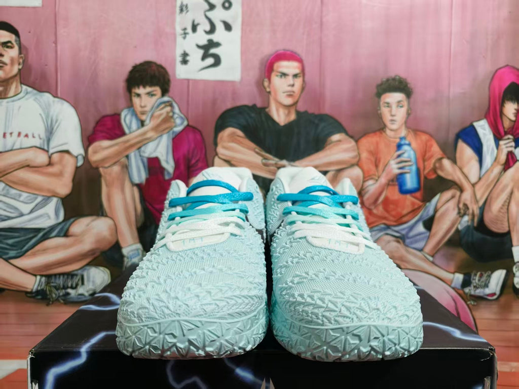 Nike Zoom Basketball Shoes in Ice Blue and White