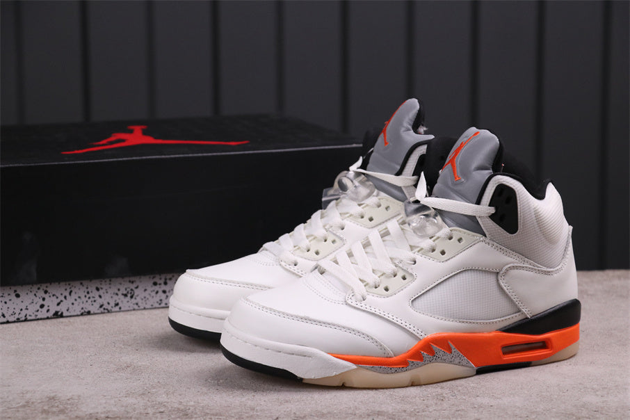Jordan Air Jordan 5 Fire Red High-Top Sneakers White Black Orange DC1060-100