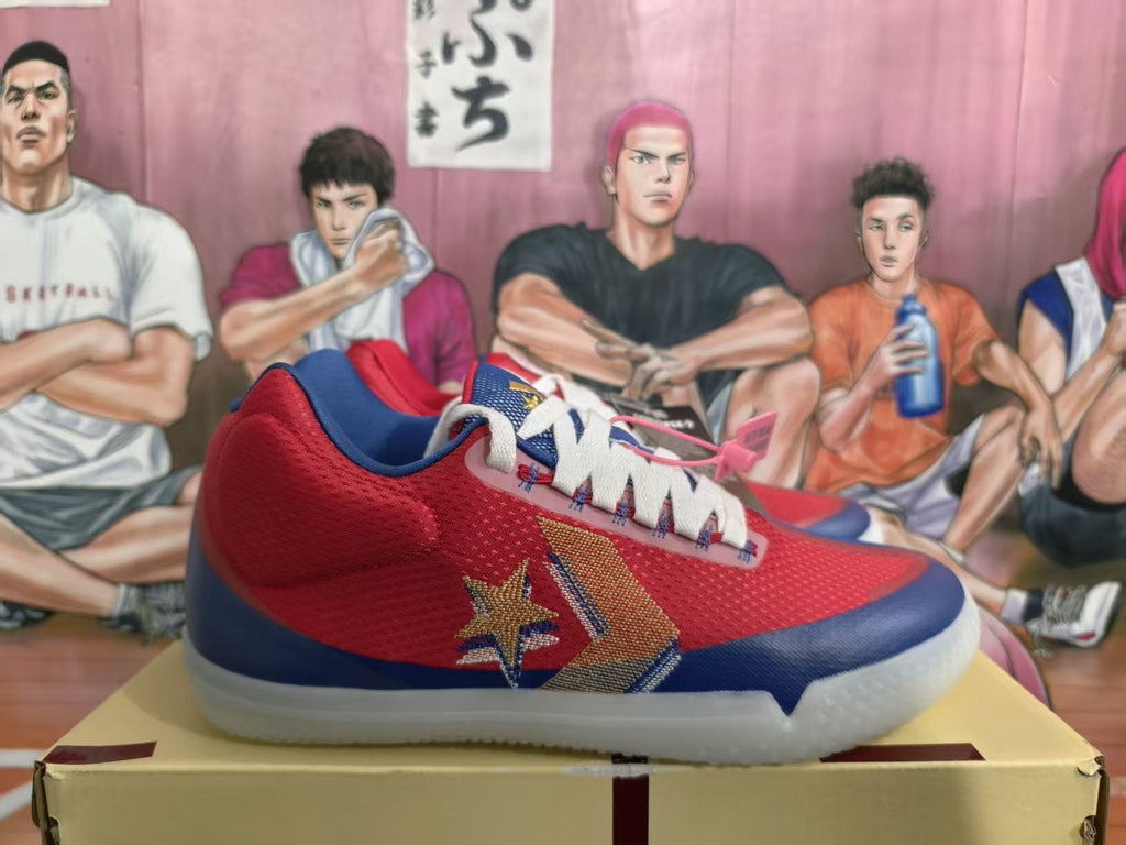 Converse Red Blue Gold Low-Top Sneakers