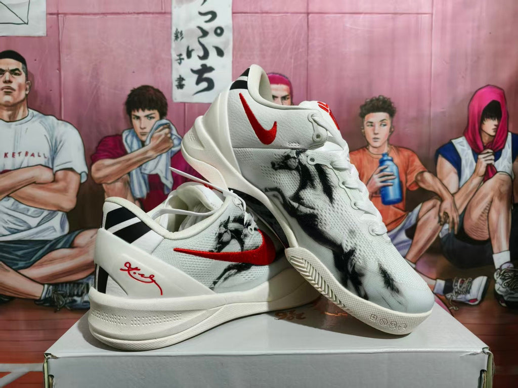 Nike Basketball Sneakers White Black Red