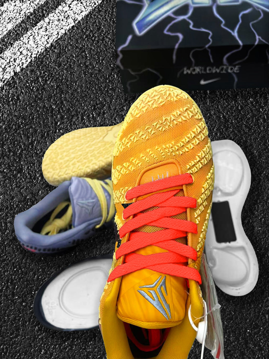 Nike HF2794-700 Basketball Sneakers Yellow Blue
