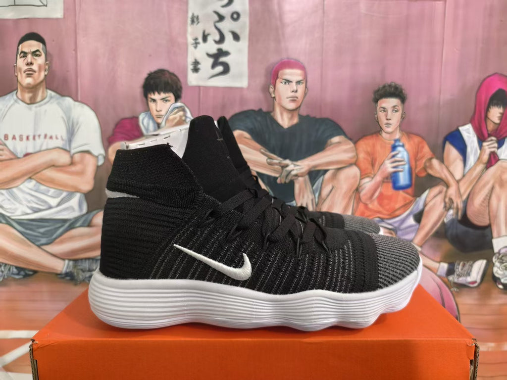 Nike Black High-Top Basketball Sneakers with White Swoosh
