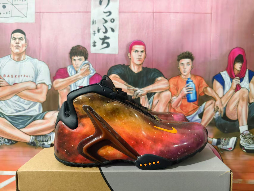 Nike Flightposite Basketball Sneakers in Orange and Brown