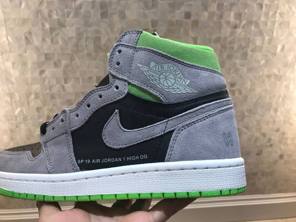 Jordan 1 High Grey Green Sneakers 555088-070