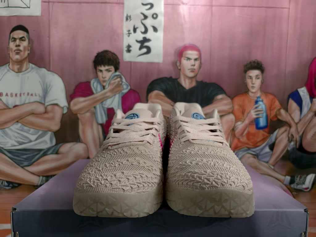Nike Pink and White Basketball Sneakers
