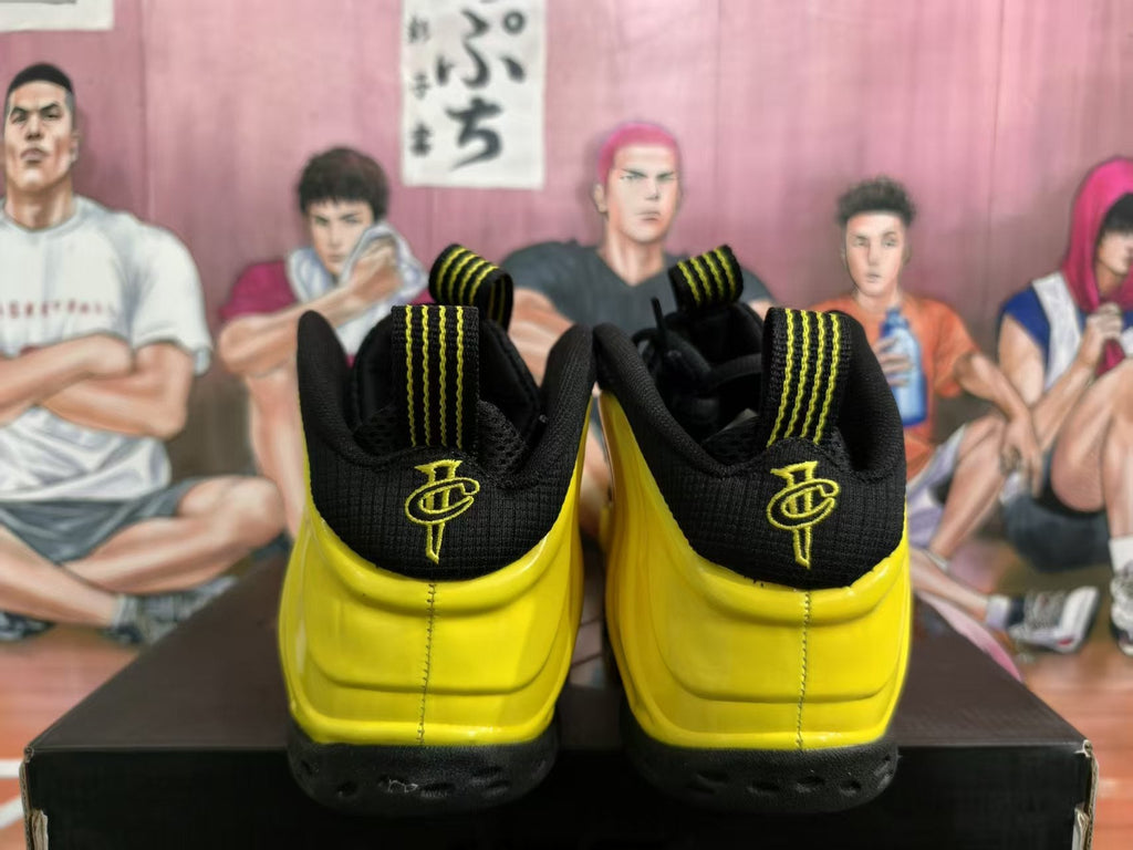 Nike Air Foamposite One Yellow Black Basketball Sneakers