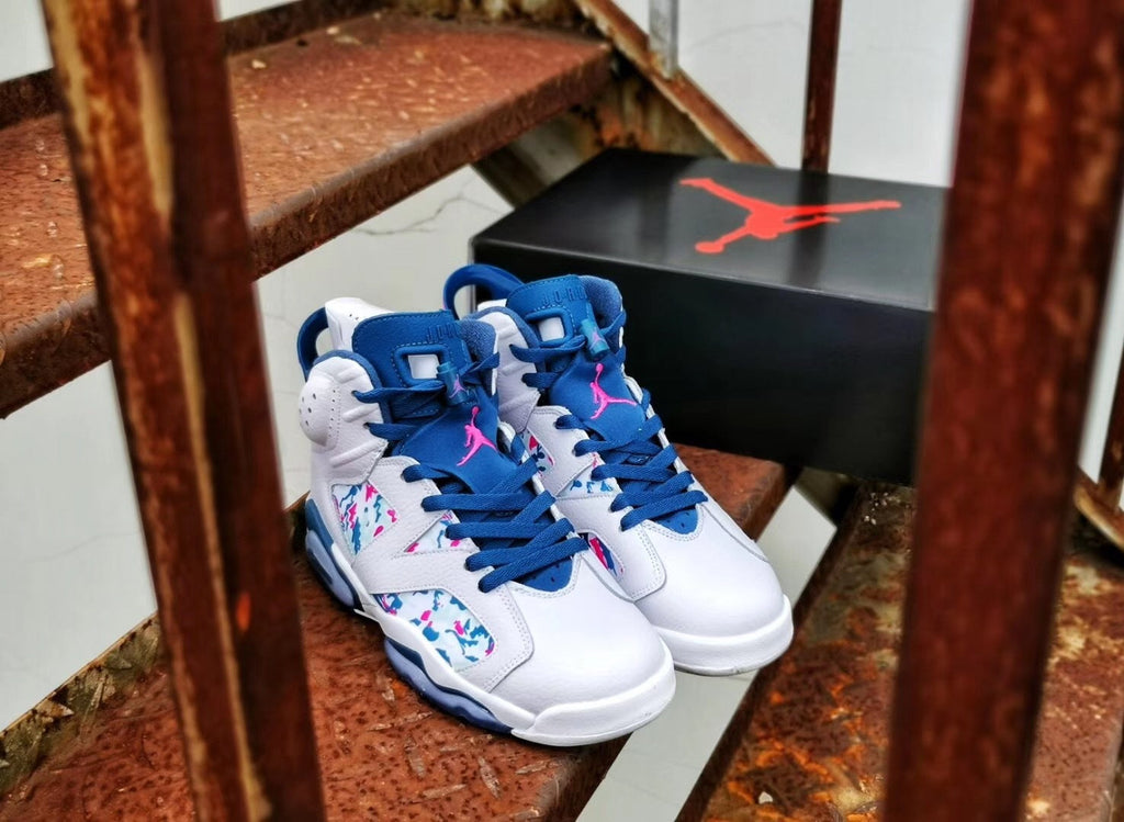 Jordan Air Jordan 6 Multicolor White Blue Pink Sneakers