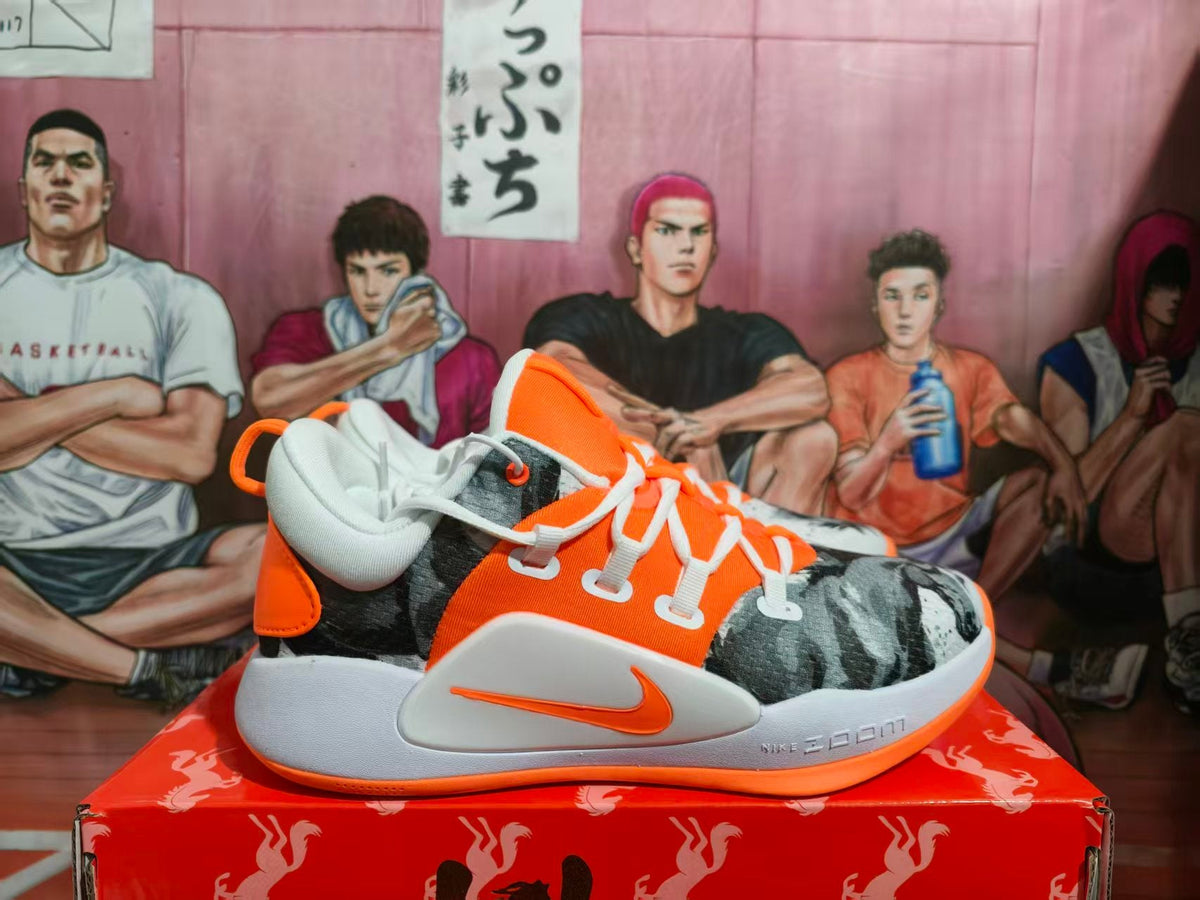 Nike Zoom Basketball Shoes Orange Gray White