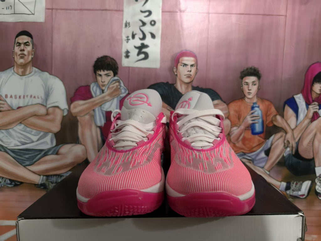 Nike Basketball Sneakers Pink and White Breast Cancer Style
