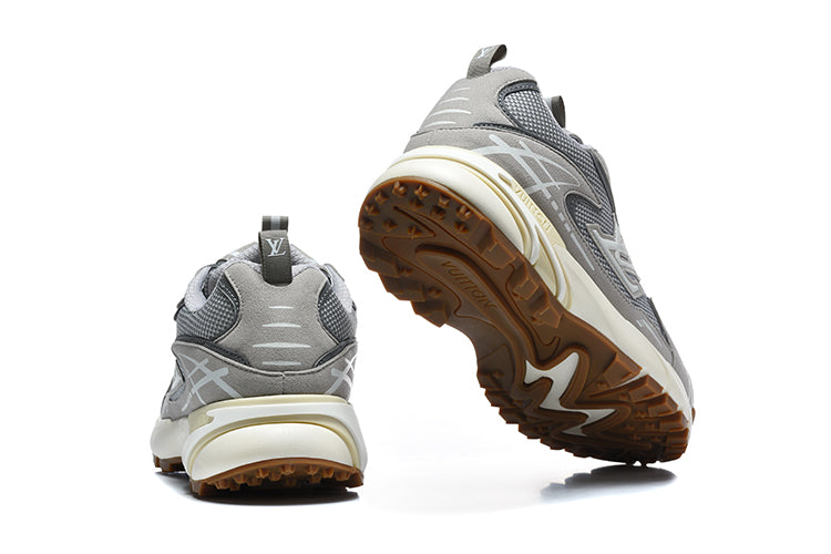 Louis Vuitton Grey Trail Sneakers with Gum Outsole