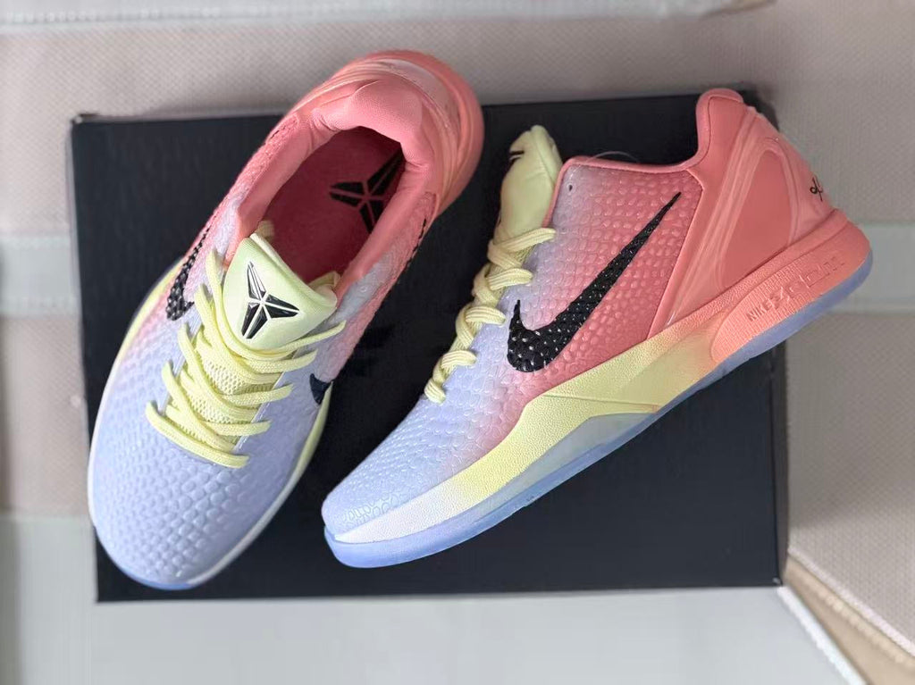Nike Kobe 6 Brunson PE Basketball Sneakers Pink Blue