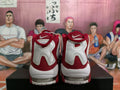 Nike Red and White Basketball Sneakers