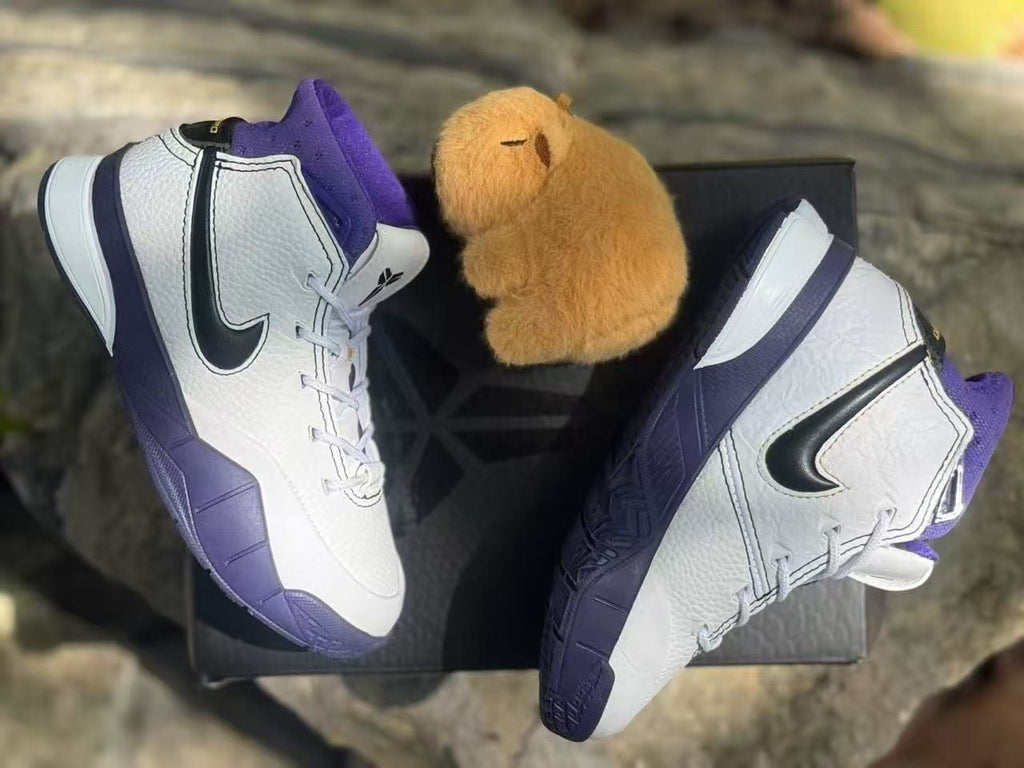 Nike Kobe 1 Kids High-Top Sneakers White Purple