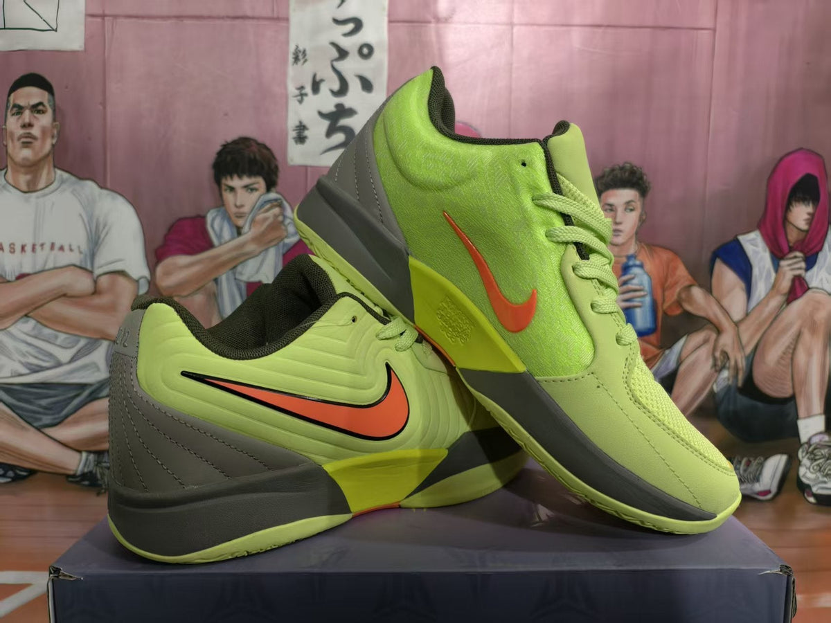 Nike Yellow-Green Basketball Sneakers