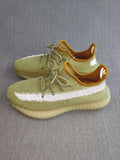 Yeezy 350 V2 Reflective Green Knit Sneakers