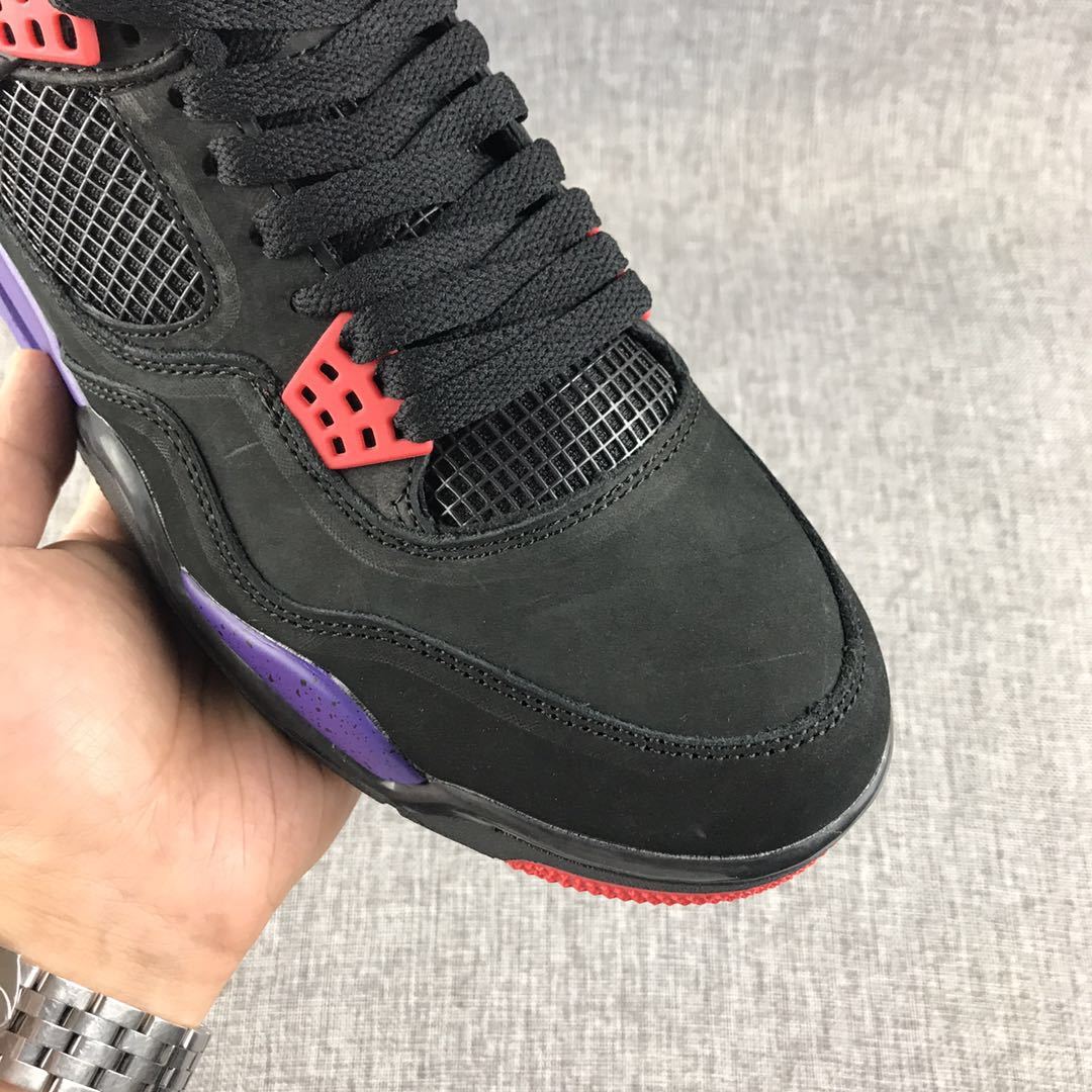 Jordan Air Jordan 4 Black Purple Red Sneakers