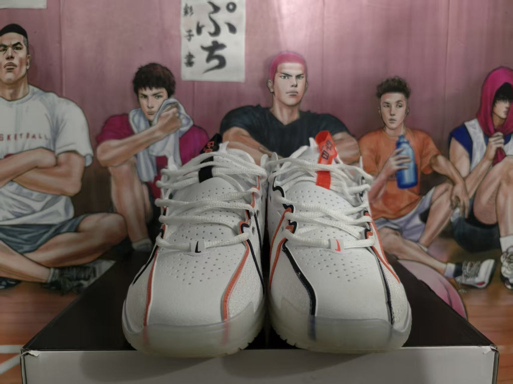 Nike Mismatched Basketball Sneakers White Black Red