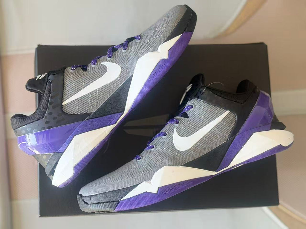 Nike Kobe 7 Basketball Shoes Gray Purple Black