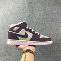 Jordan Air Jordan 1 Mid Kids' Sneakers White and Purple