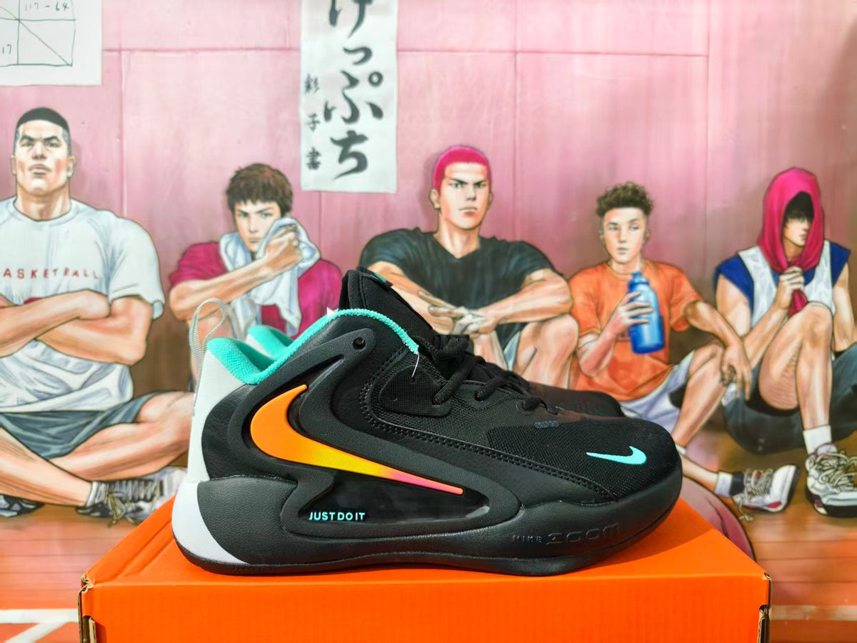 Nike Basketball Shoes Black Multicolor Swoosh