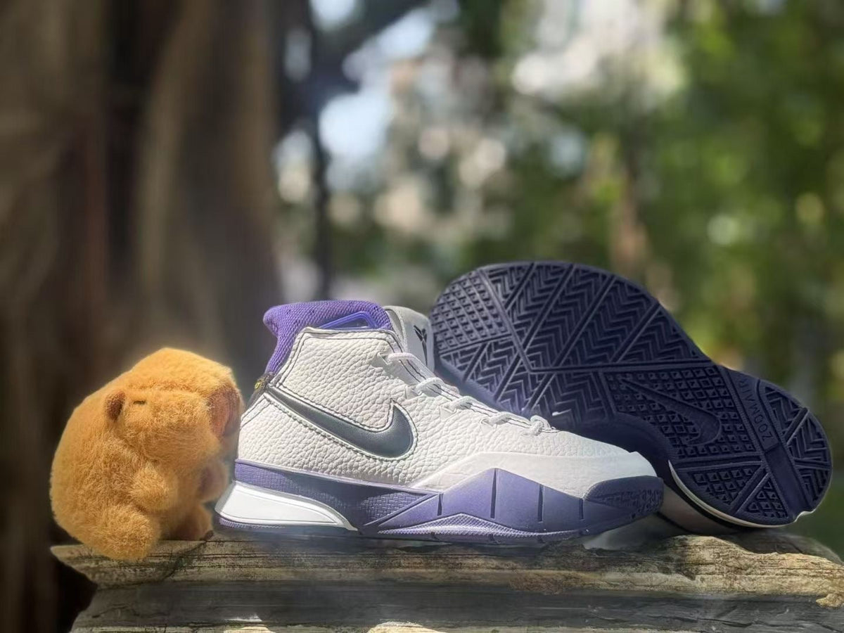 Nike Kobe 1 Kids High-Top Sneakers White Purple