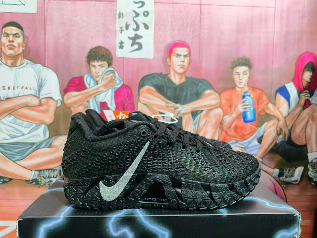 Nike Zoom Basketball Sneakers Black and Silver
