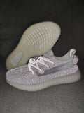 Yeezy 350 V2 Silver Gray Knit Sneakers