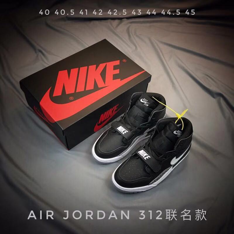 Nike Air Jordan Legacy 312 Black White High-Top Sneakers