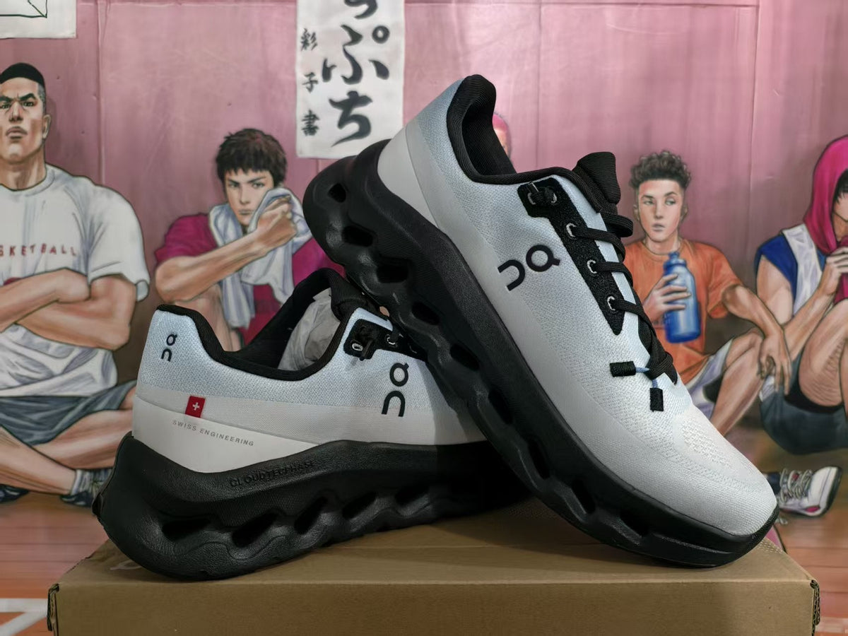 On Running Shoes in White and Black