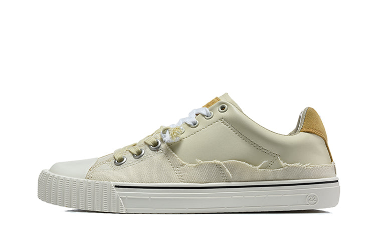 Maison Margiela Replica Low-Top Sneakers in Cream and Tan