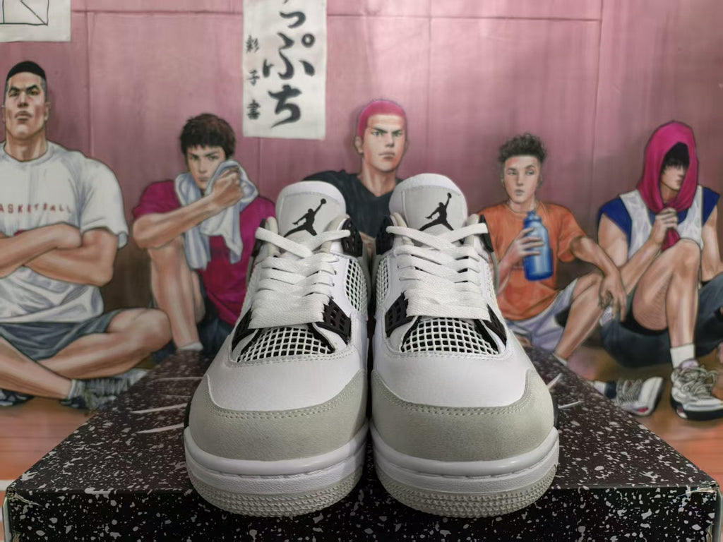 Jordan 4 White Black Sneakers