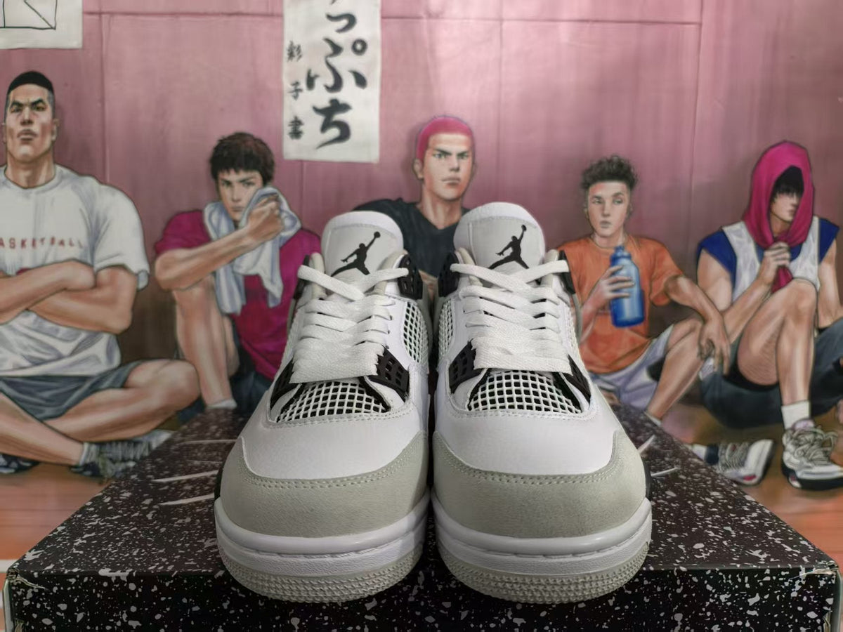 Jordan 4 White Black Sneakers