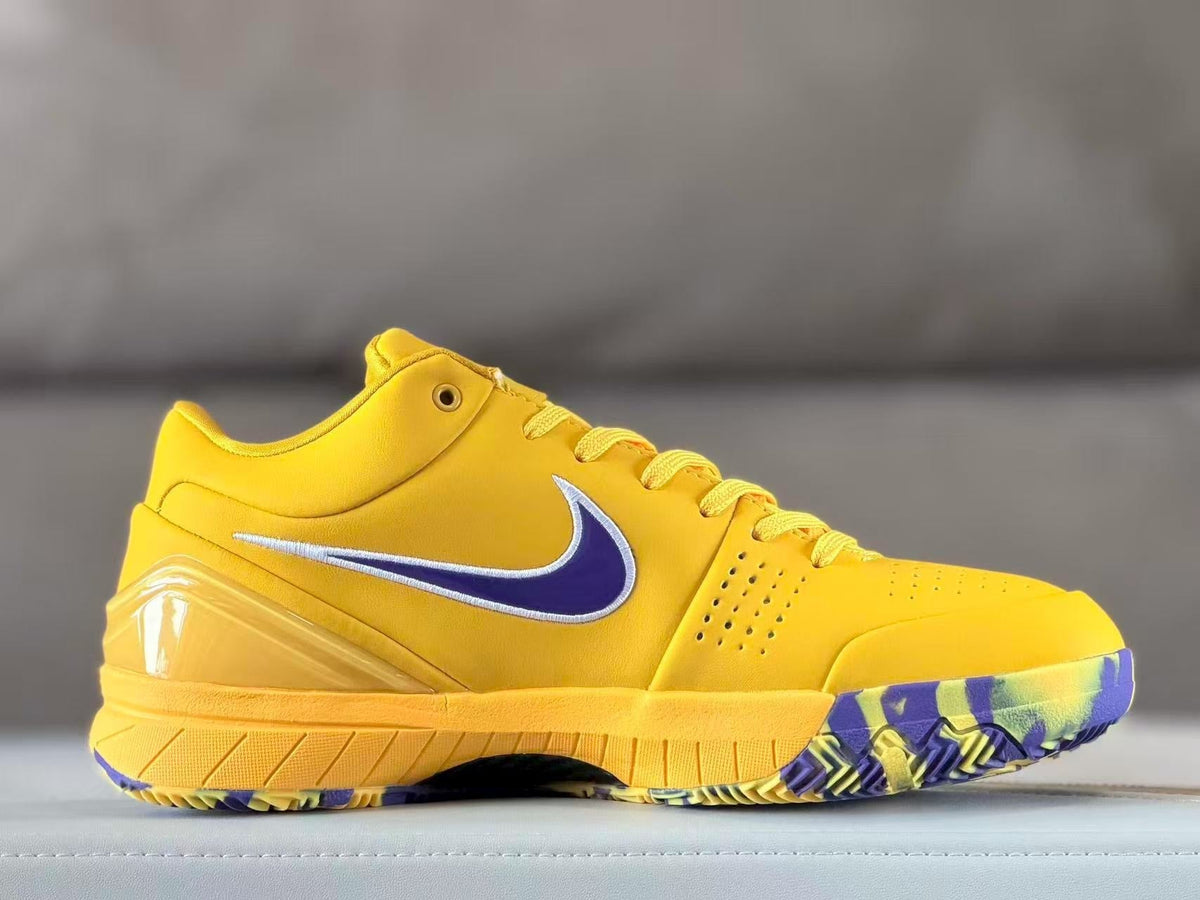 Nike Kobe 4 Basketball Shoes Yellow Purple Lakers Style