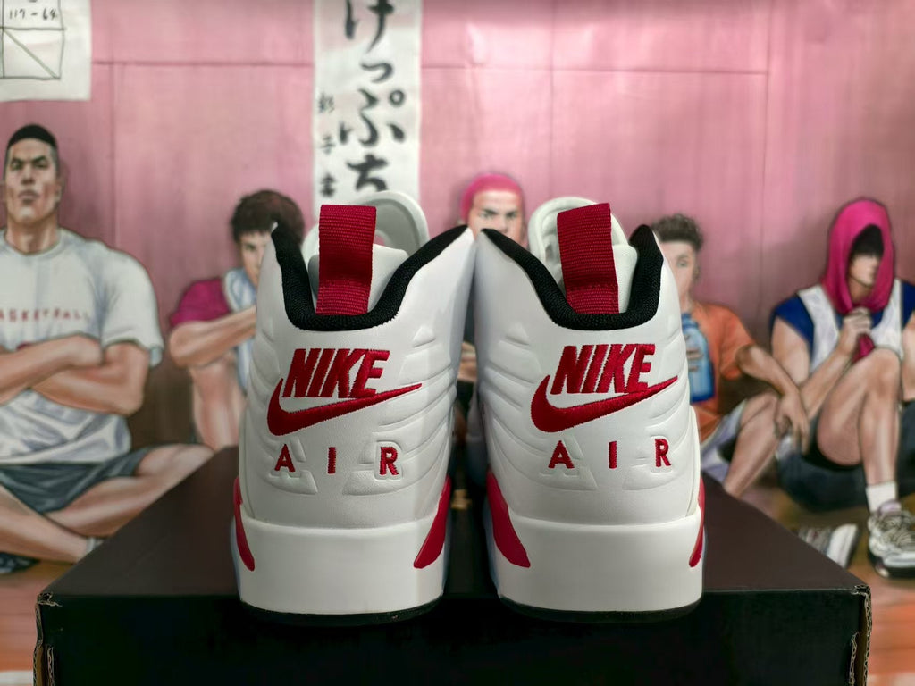 Jordan High-Top Sneakers White Black Red
