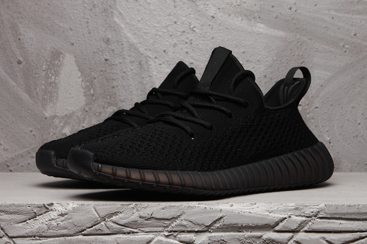 Yeezy 350 V2 Black Knit Sneakers