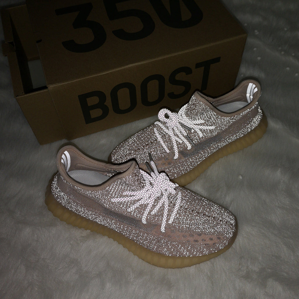 Yeezy 350 V2 Knit Sneakers in Taupe