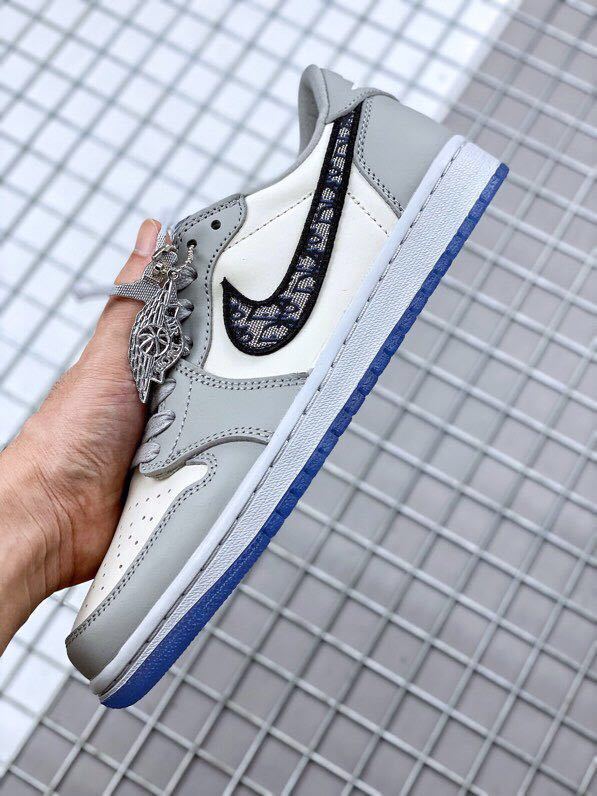 Dior x Air Jordan 1 Low Grey White Blue CN8608-002